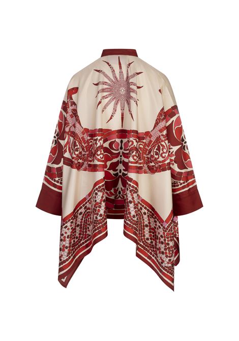 Foulard Shirt - Cobra Placée Red in Silk Twill LA DOUBLE J | SHI0059-SIL006COB01RE01